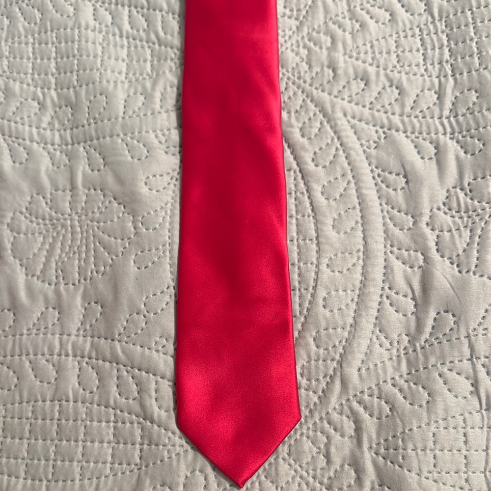 JF J.Ferrar Red Silk Tie Accessories